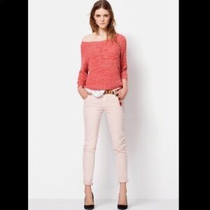 AEO•red chunky cropped sweater